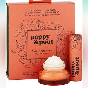Poppy and pout lip care duo lip scrub and hydrating lip balm
